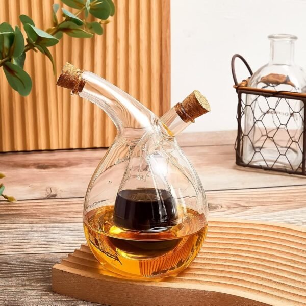 Glass Dispenser with Dual Spout (Oil & Vinegar)