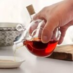 Glass Oil & Vinegar Dispenser Bottle with Dual Spout